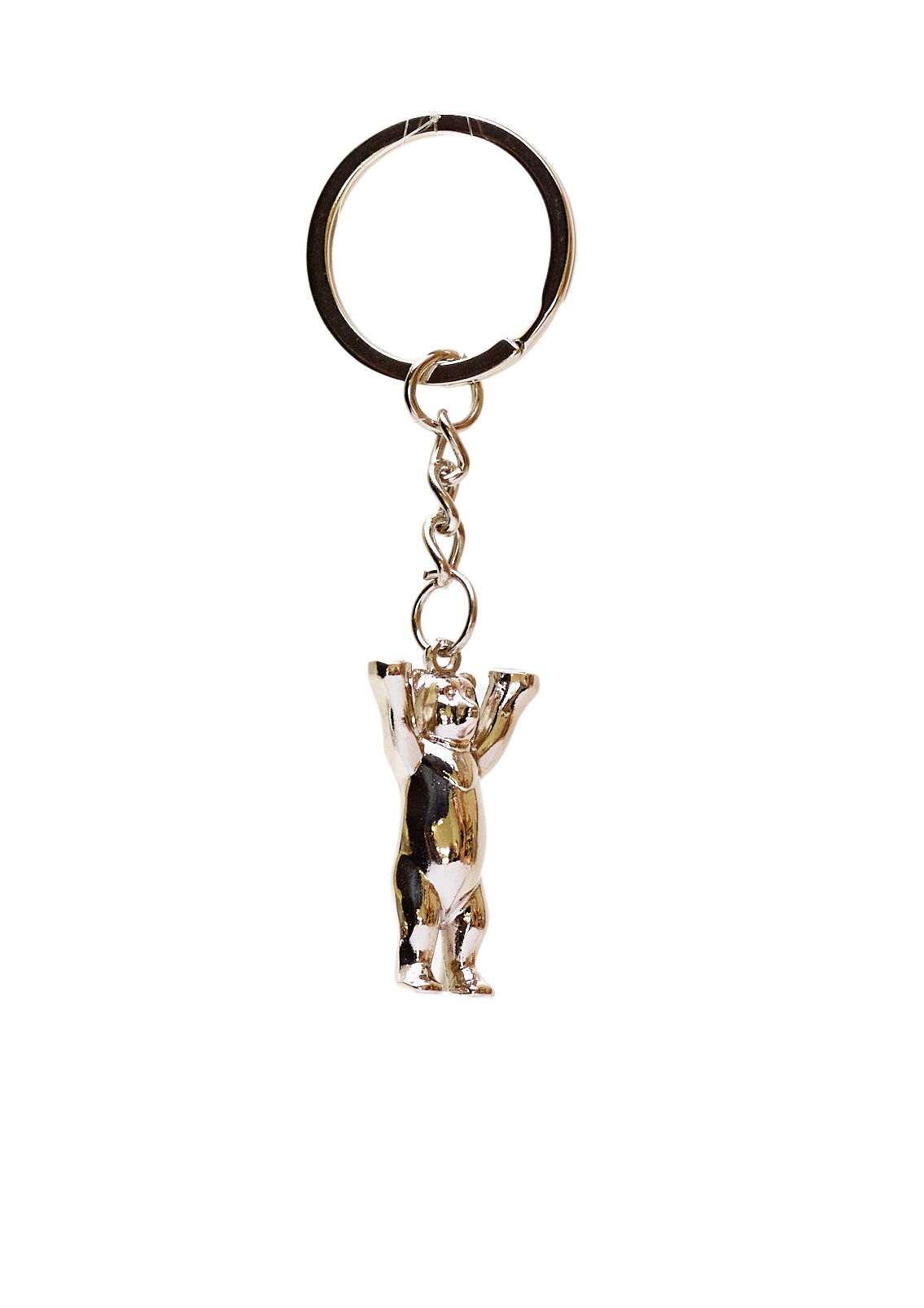 Article S 3802: Buddy Bear key ring, metallic 3D, in 3cm. | S3802